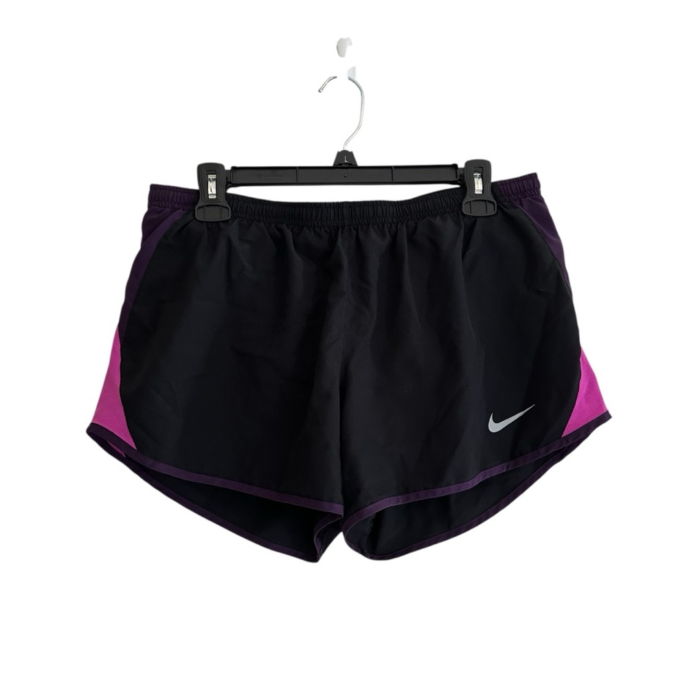 Nike Women's Black and Purple Athletic Shorts
